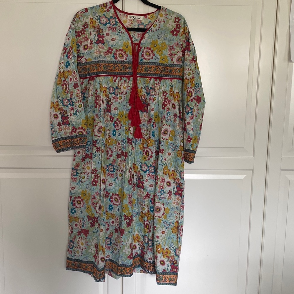 Brand new hand block dress.  Petite small